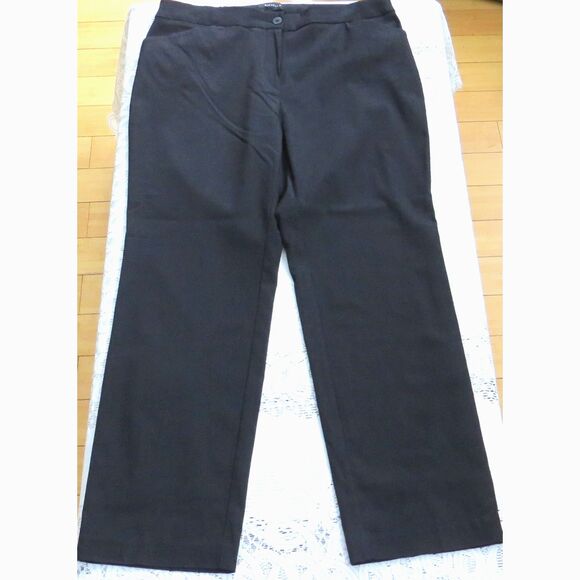 Rafaella Dress Slacks Classic Fit Clean Straight Leg Black Size 14 EUC - Picture 7 of 8